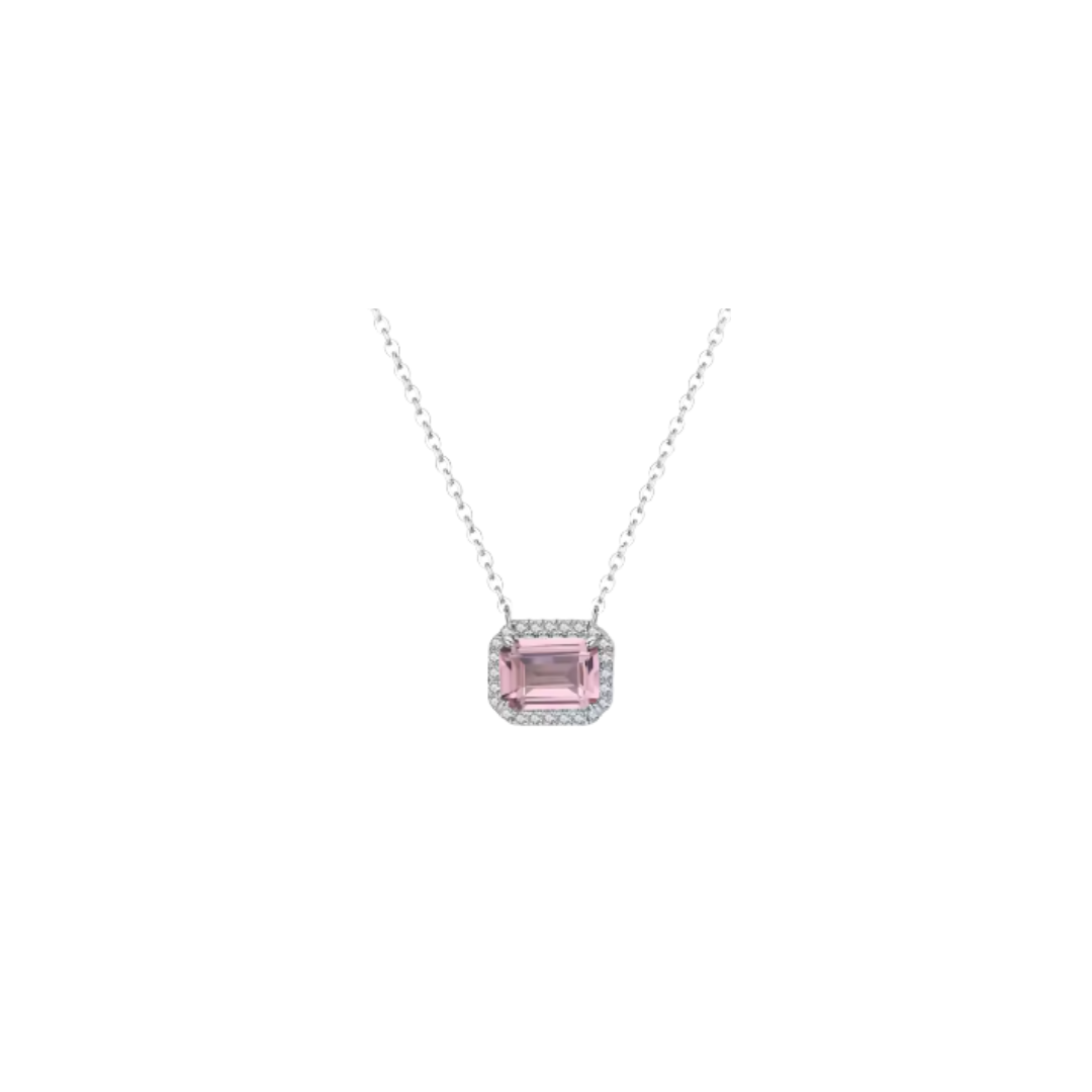 Collar Rose Pink Stone