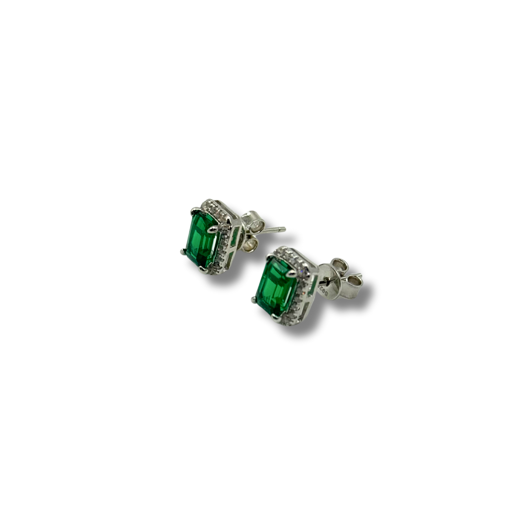 Aretes Emerald Stone