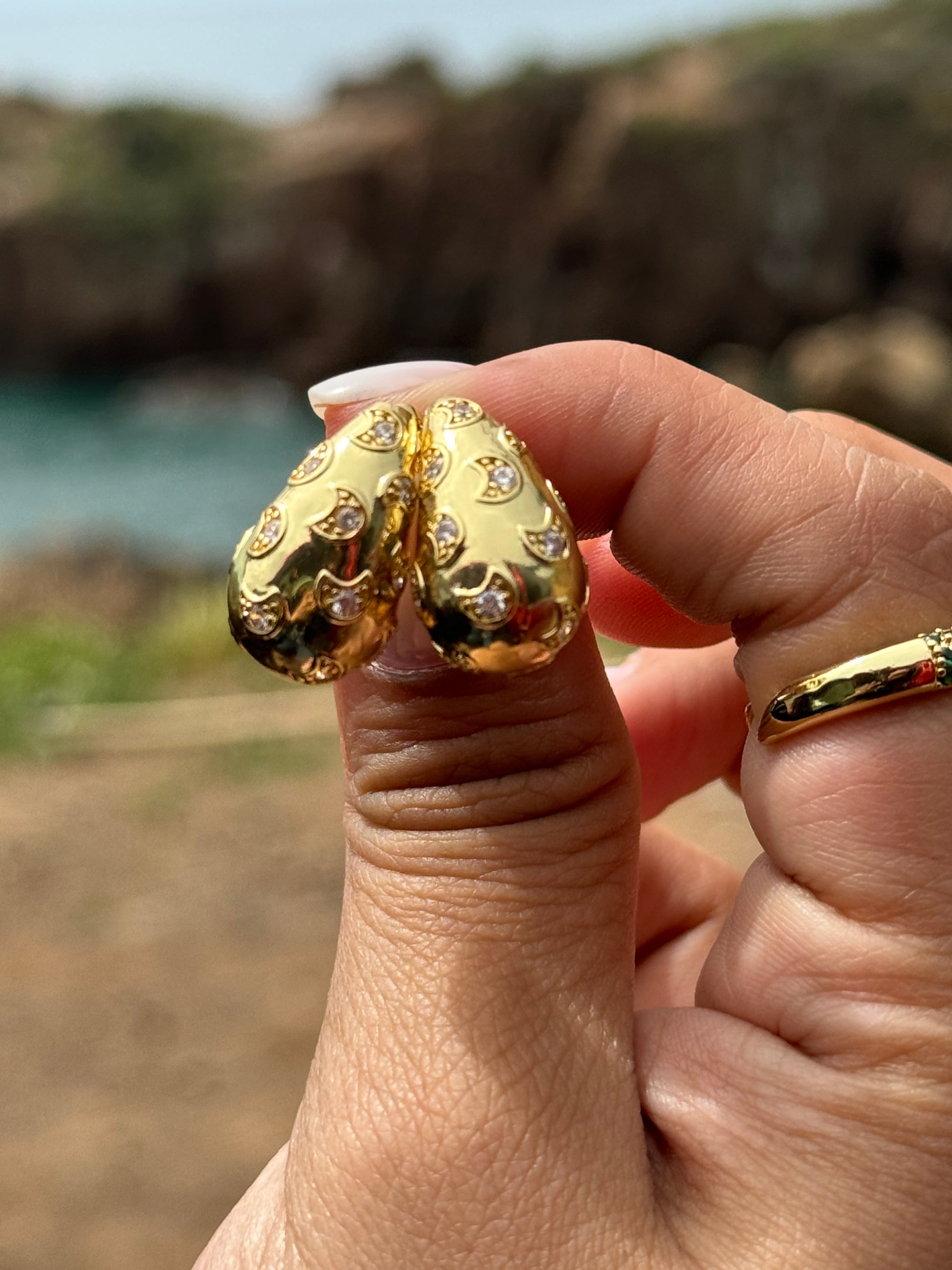 Aretes Drop Mini Moon