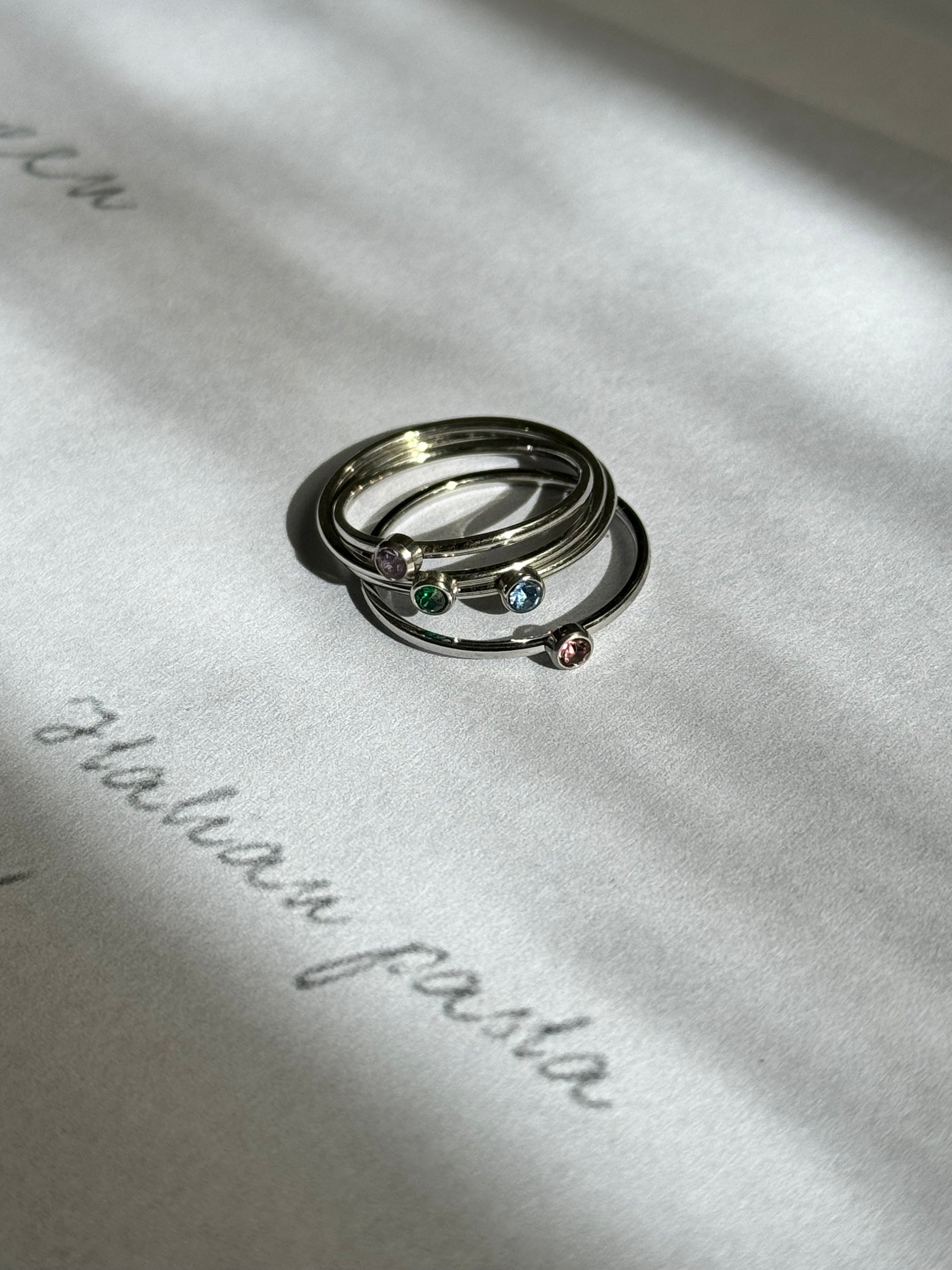 Anillos Dainty Colors