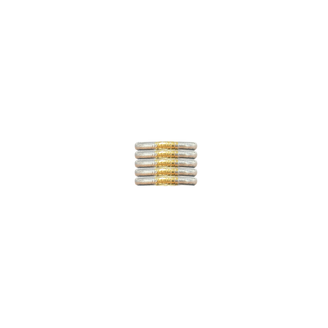 Anillos Buddha Silver + Gold