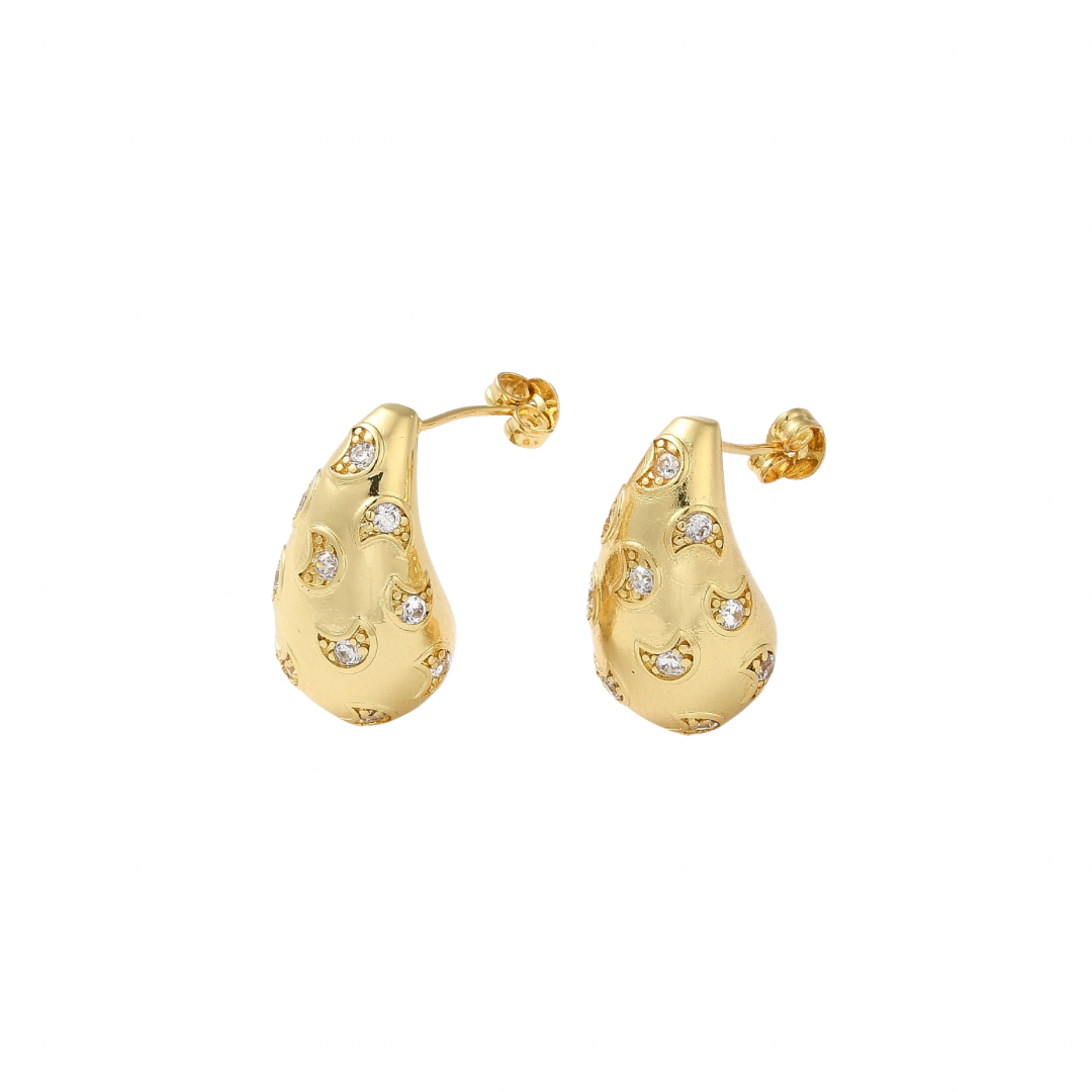 Aretes Drop Mini Moon