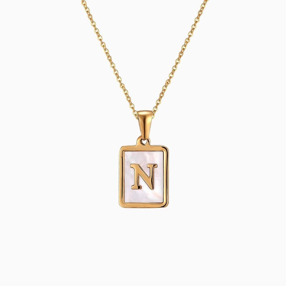 Collar Inicial Madre Perla