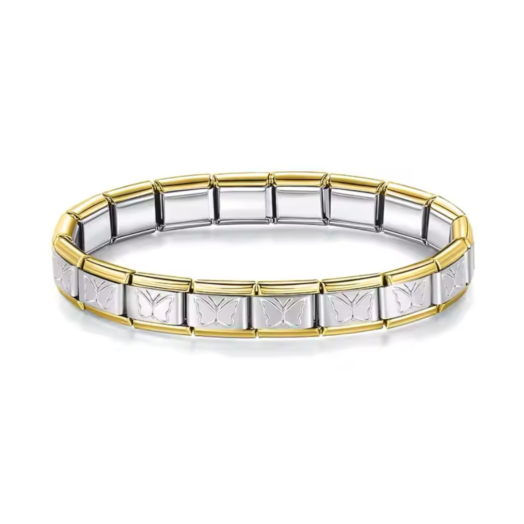 Pulsera Italian Silver + Gold