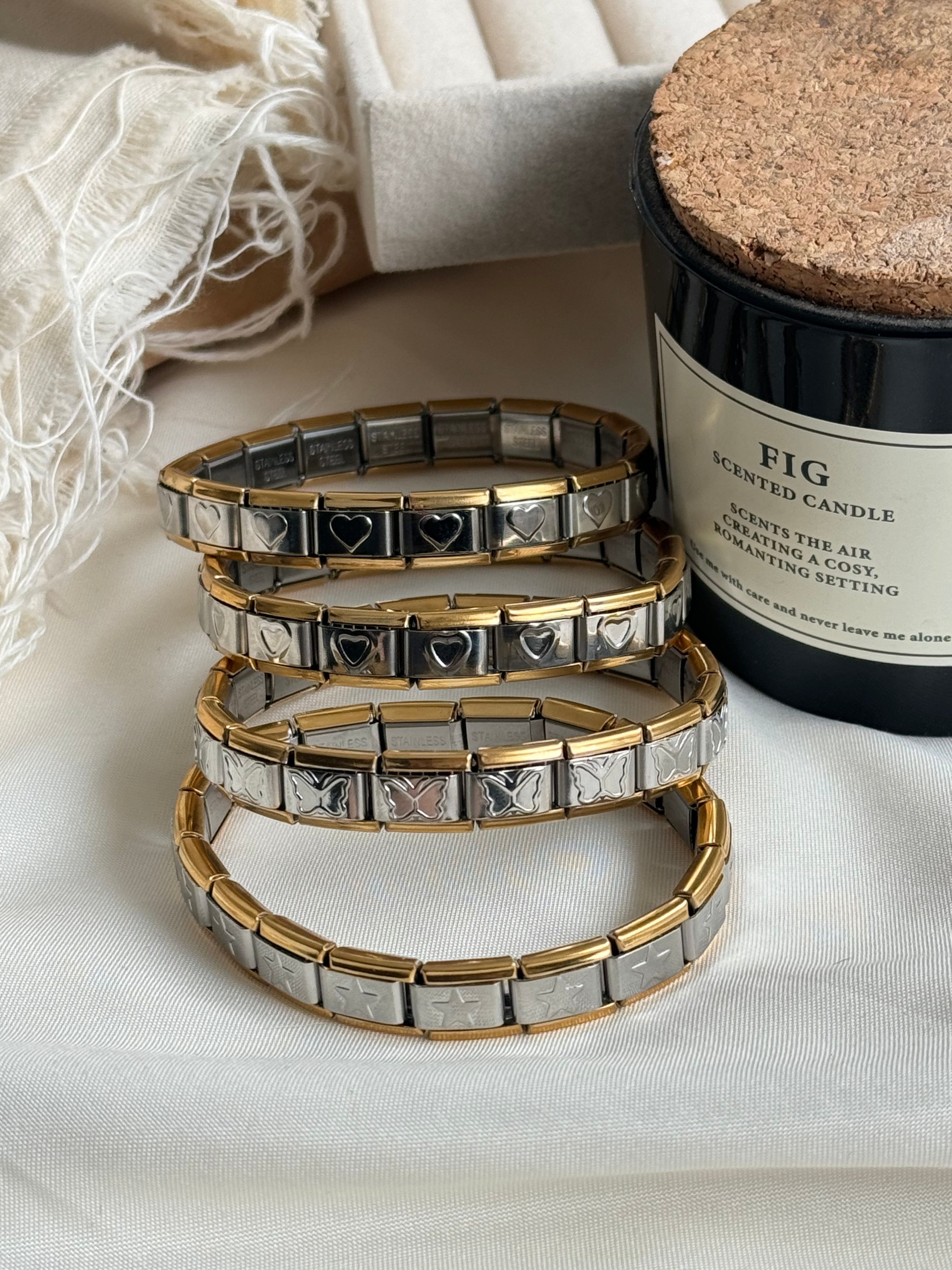 Pulsera Italian Silver + Gold