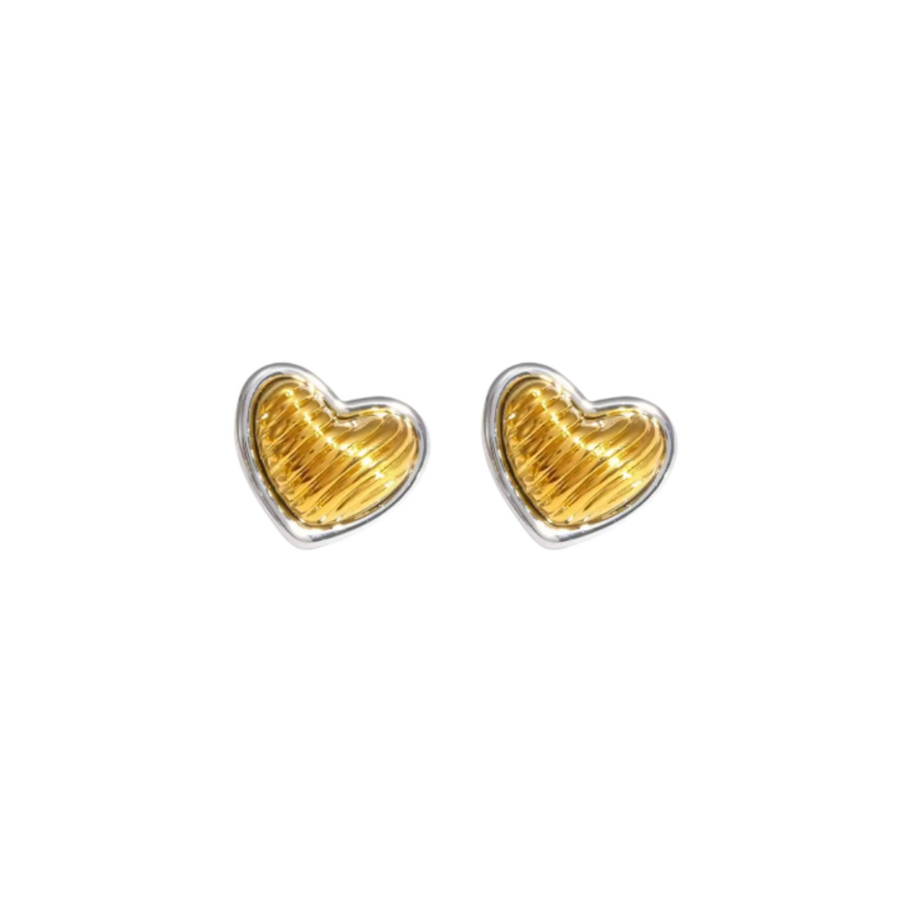 Aretes Two Tone Love