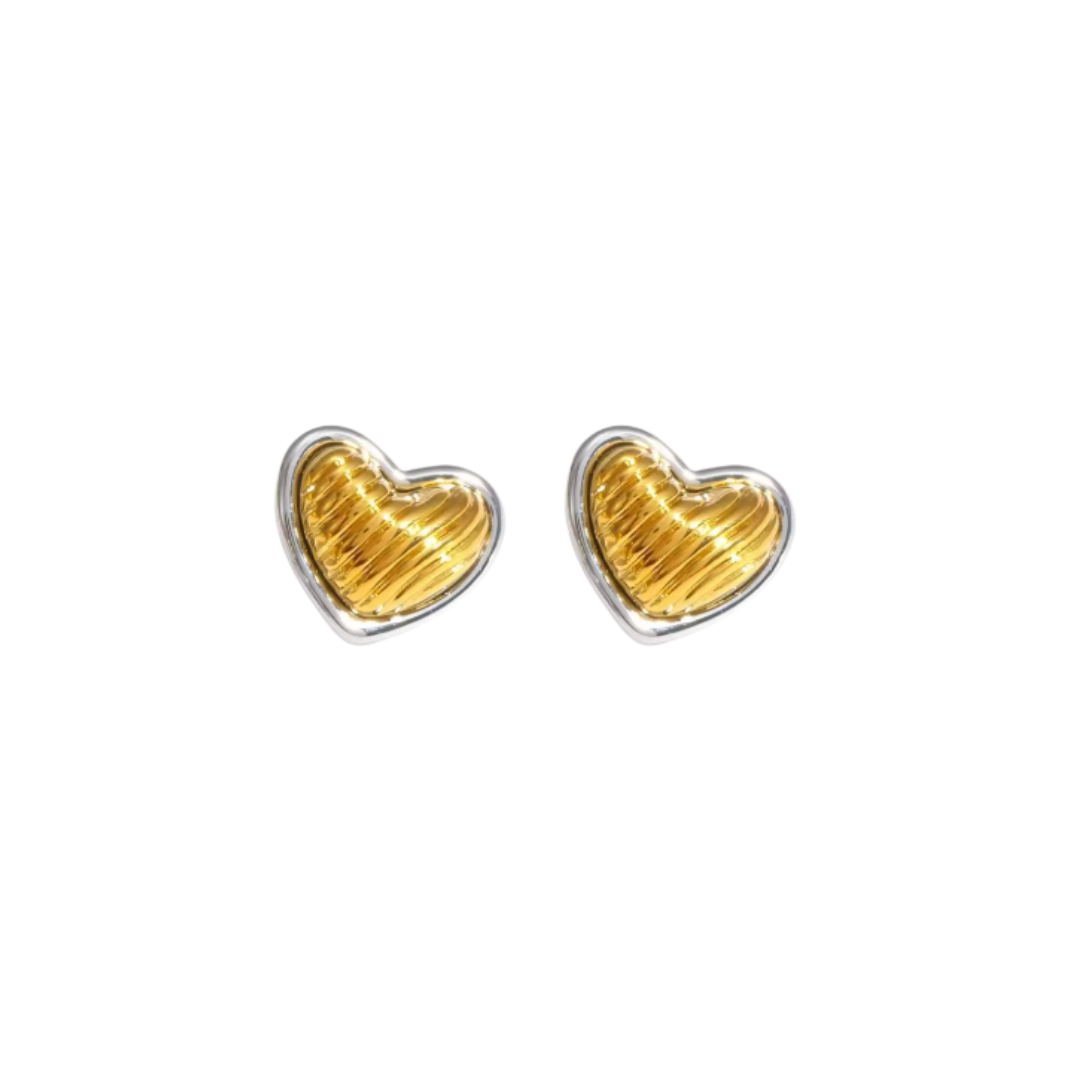 Aretes Two Tone Love