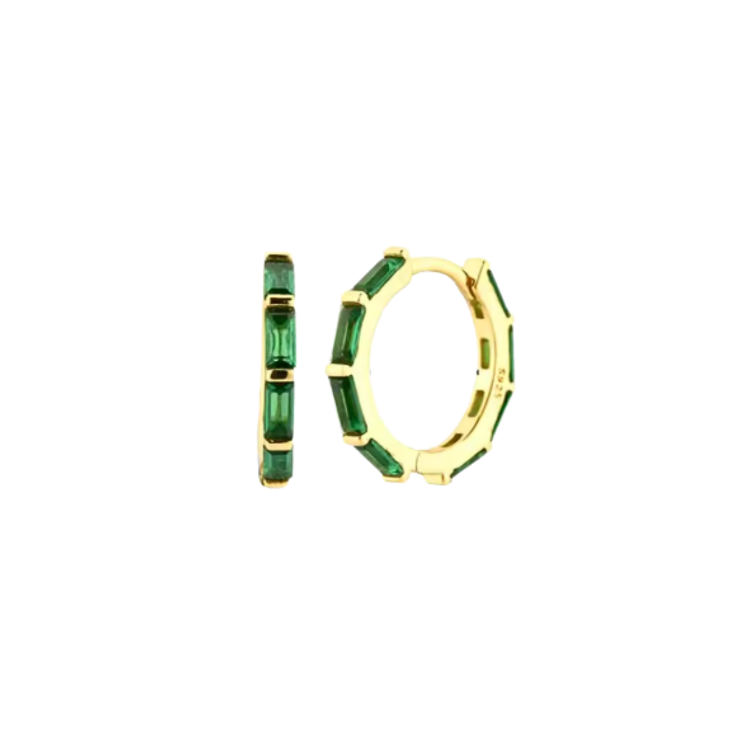 Aretes Green Leaf