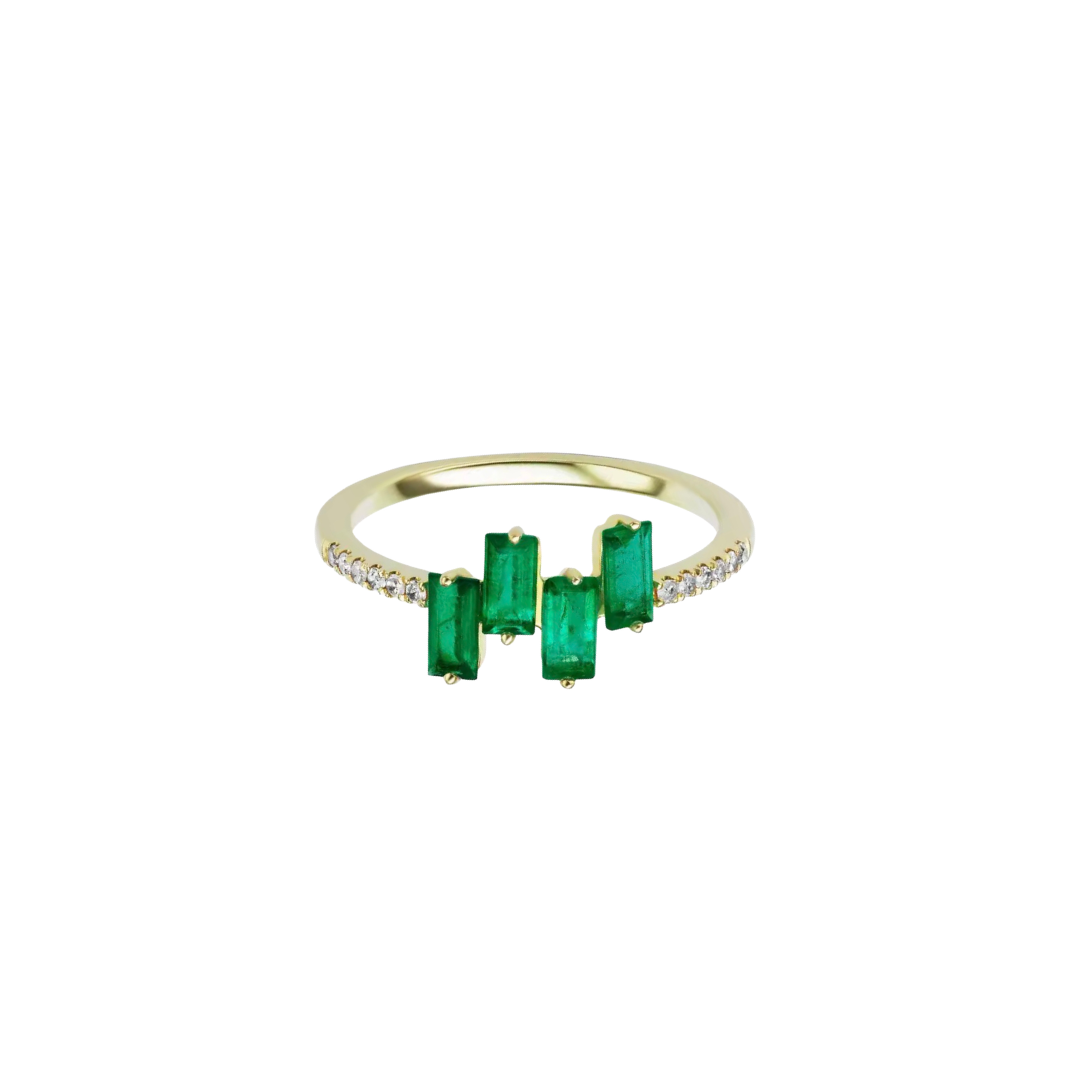 Anillo Baguettes Emerald
