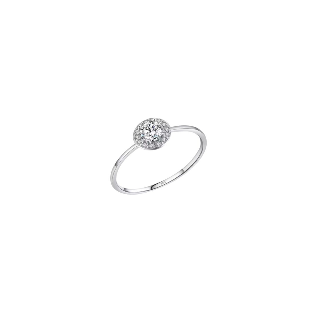 Anillo Solitario Halo