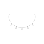 Pave Drop Chocker Silver