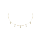 Pave Drop Chocker Gold