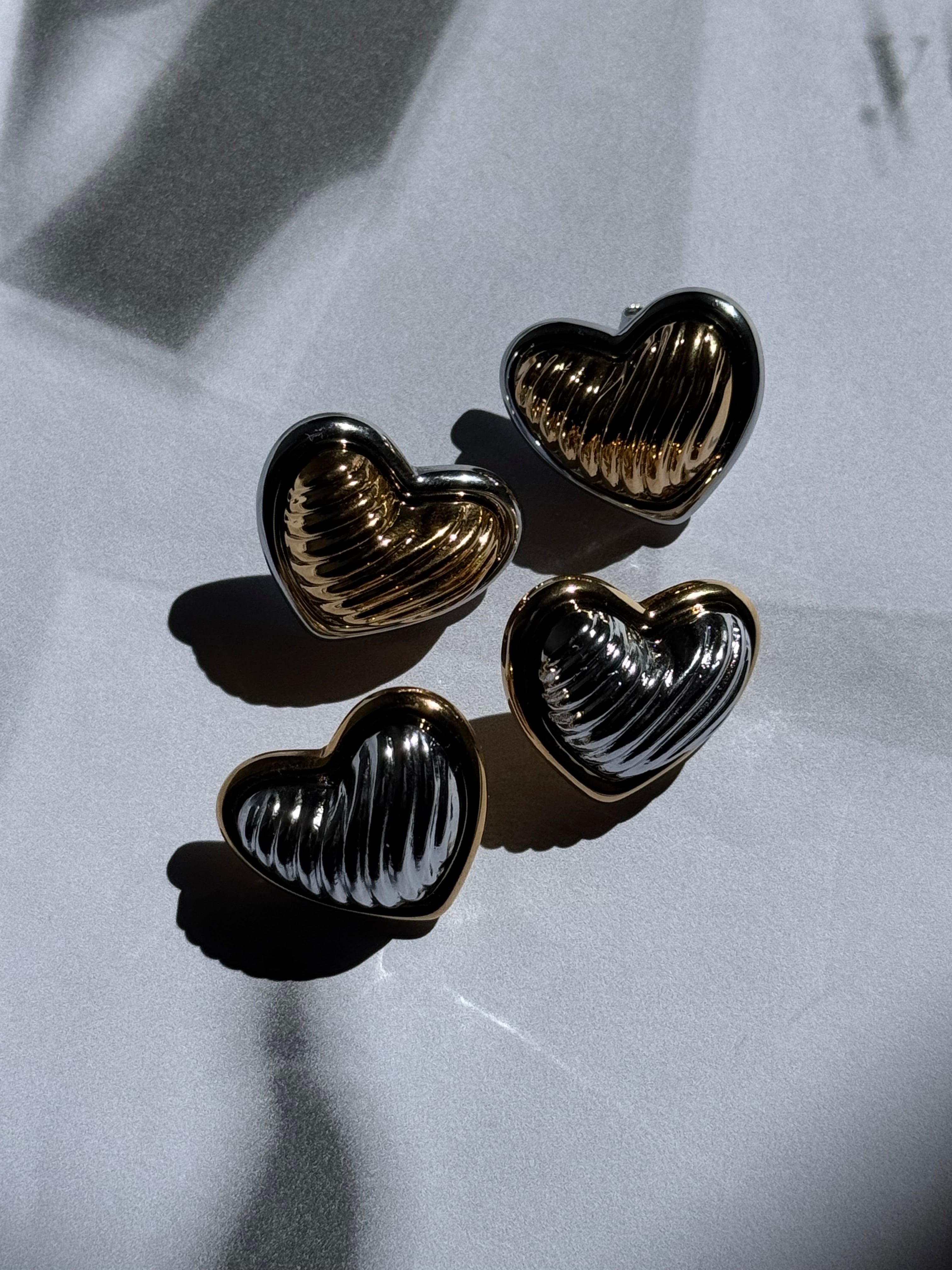 Aretes Two Tone Love