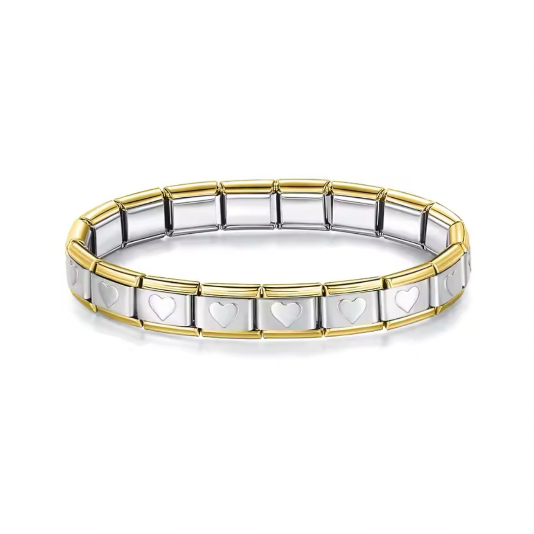 Pulsera Italian Silver + Gold