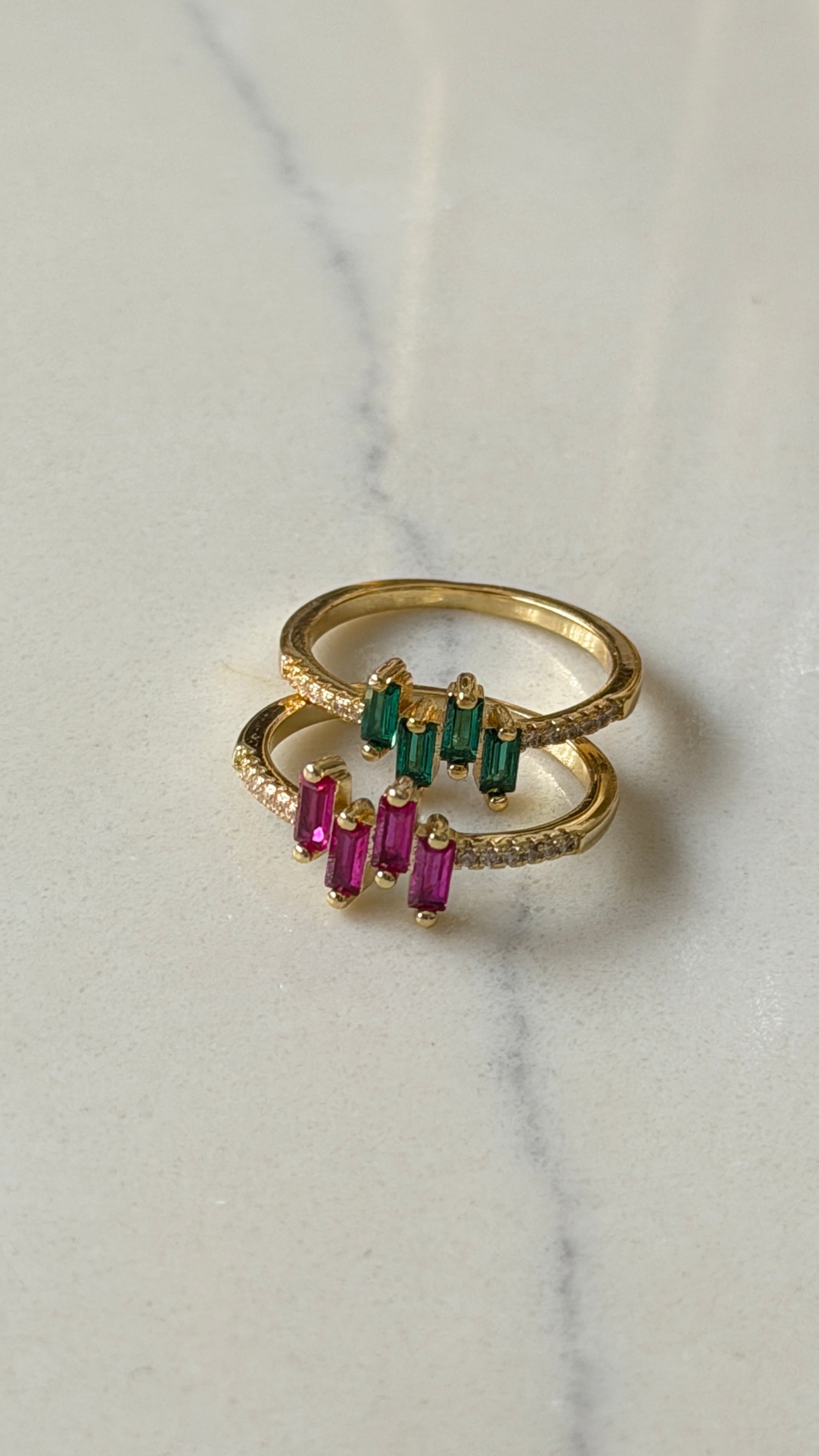 Anillo Baguettes Emerald
