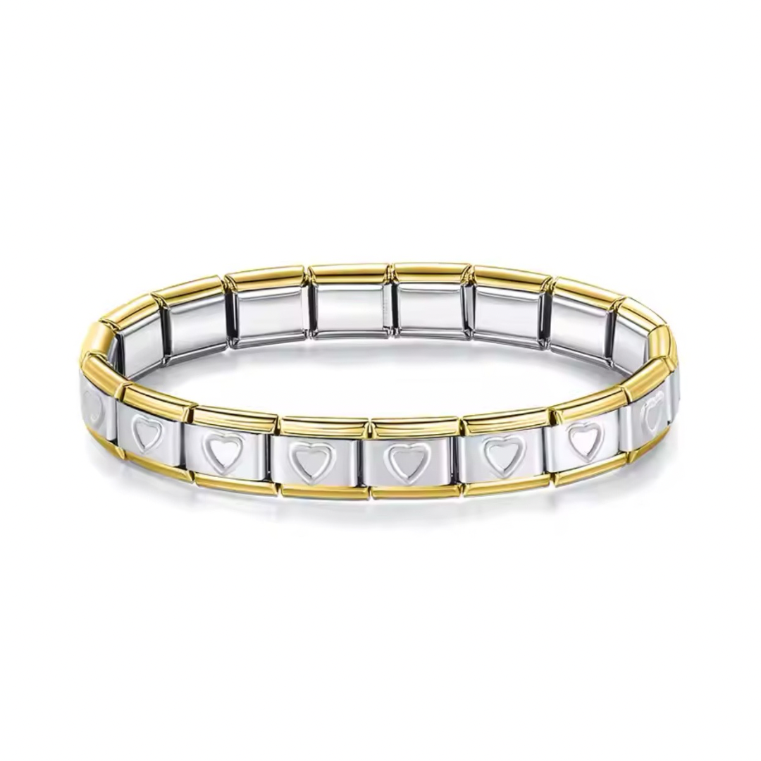 Pulsera Italian Silver + Gold