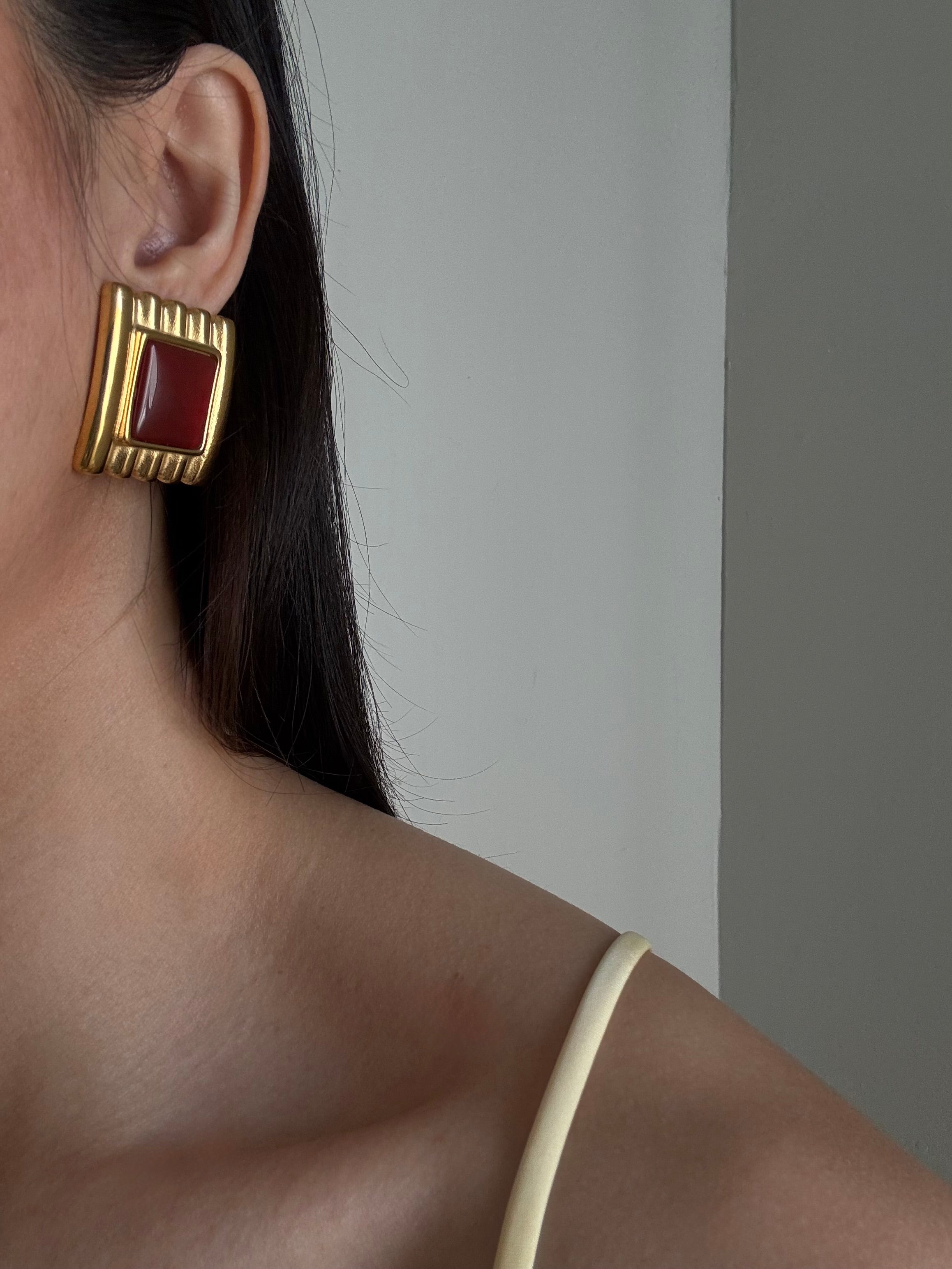 Aretes Rojo Imperial