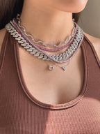 Collar Tennis Pink Rose Colors