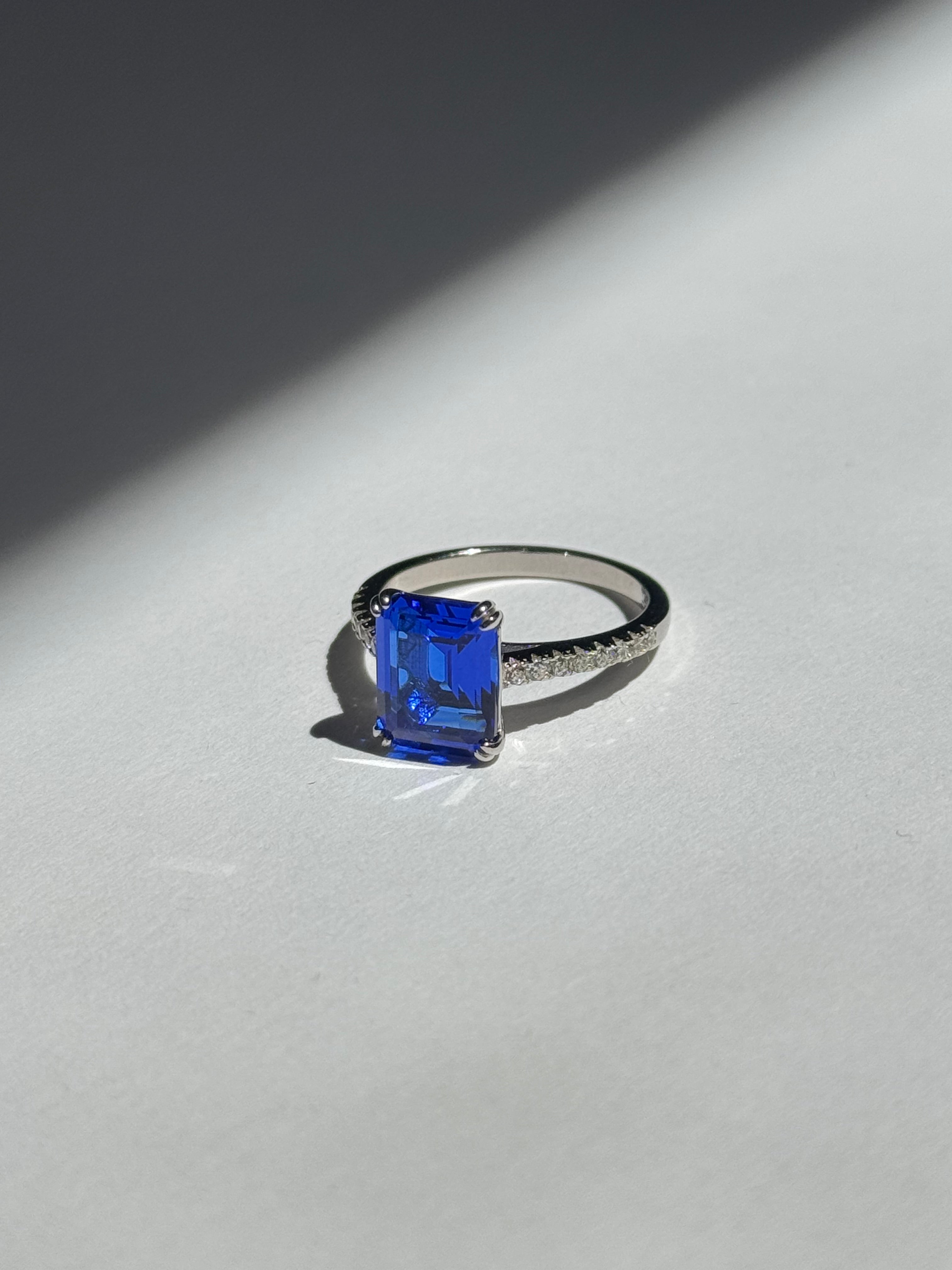 Anillo Zafiro Rectangle