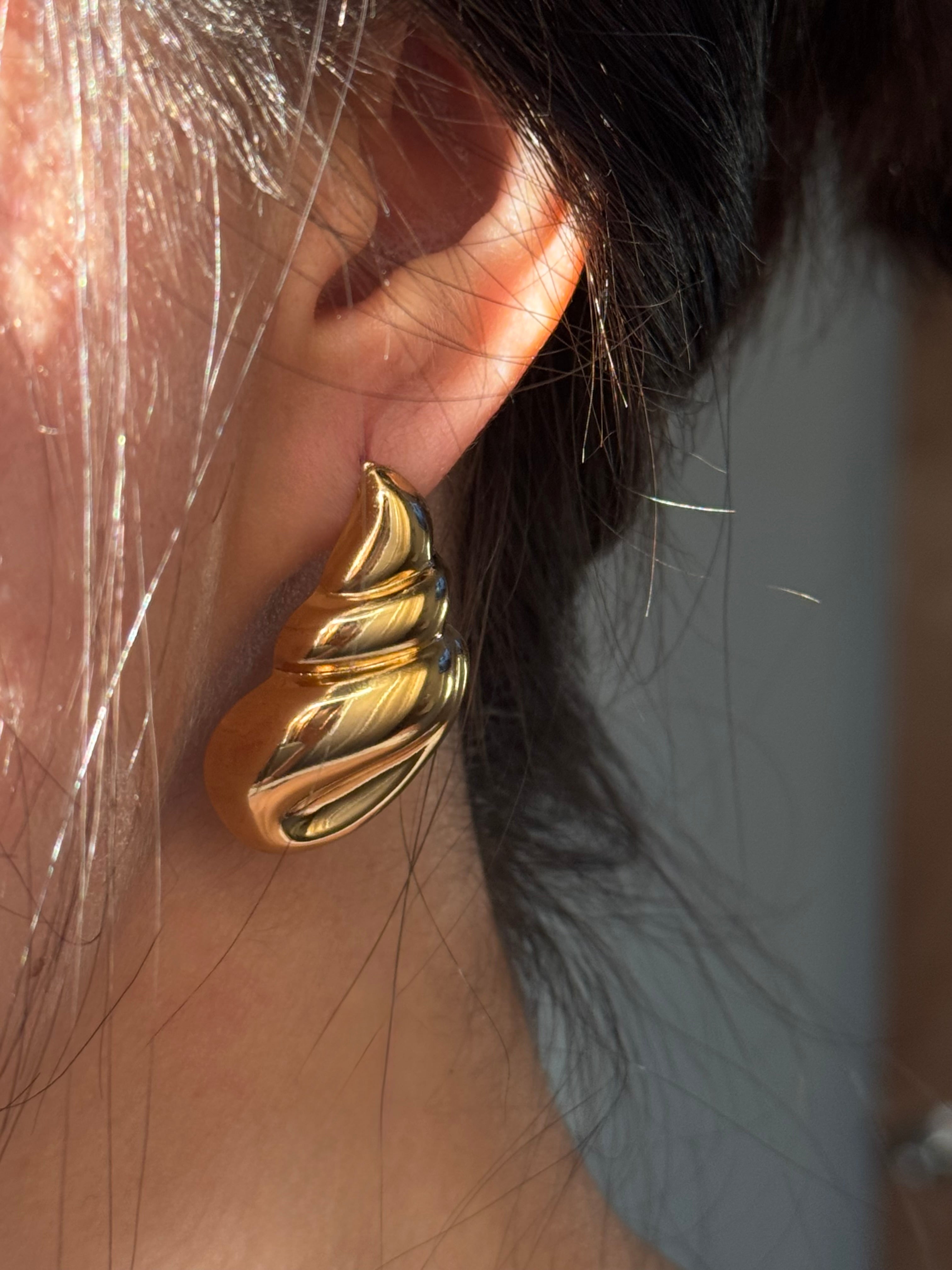 Aretes Sea Shell Gold
