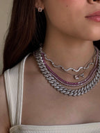 Collar Tennis Pink Rose Colors