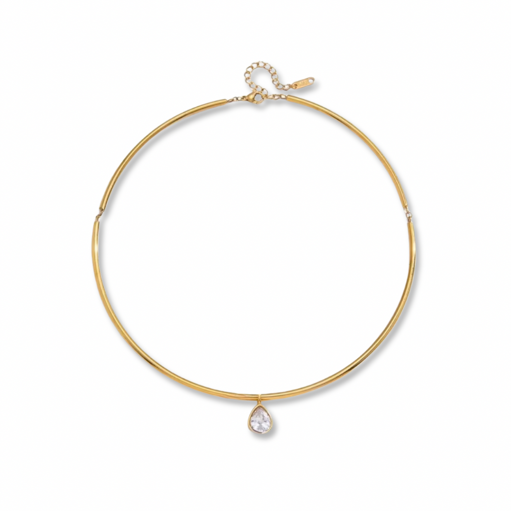 Contour Pear Necklace