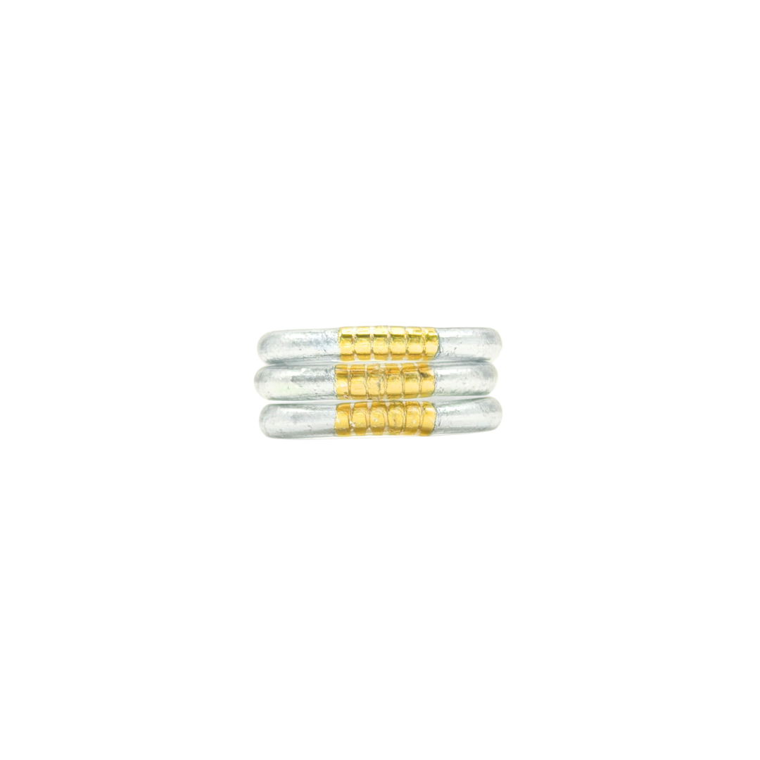 Buddha Essential Ring Silver + Gold