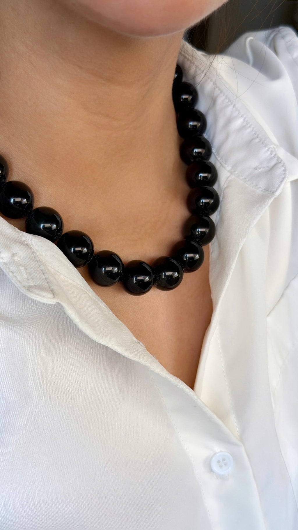 Natural Obsidian Necklace