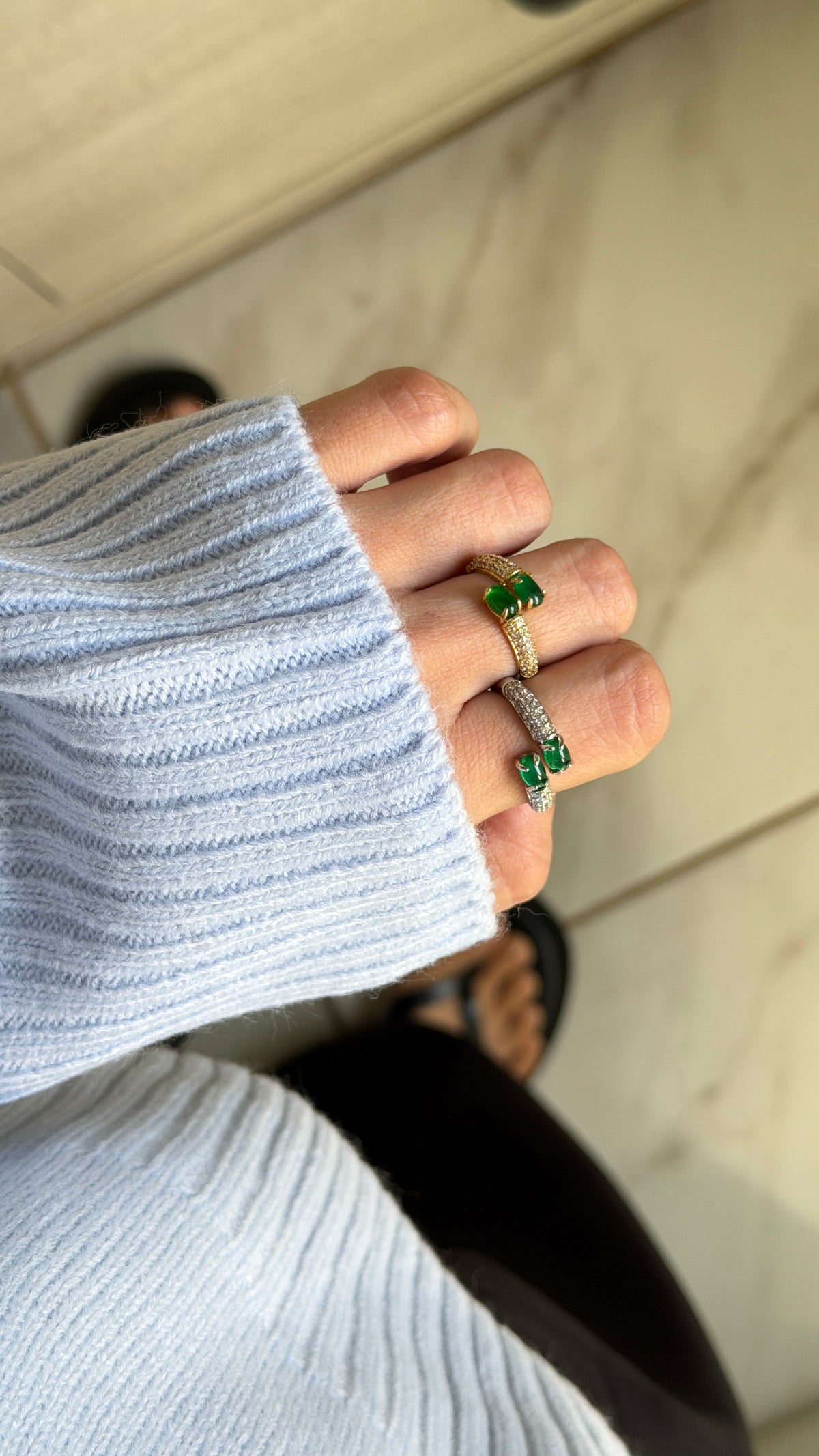 Anillo Gaia Jade Gold