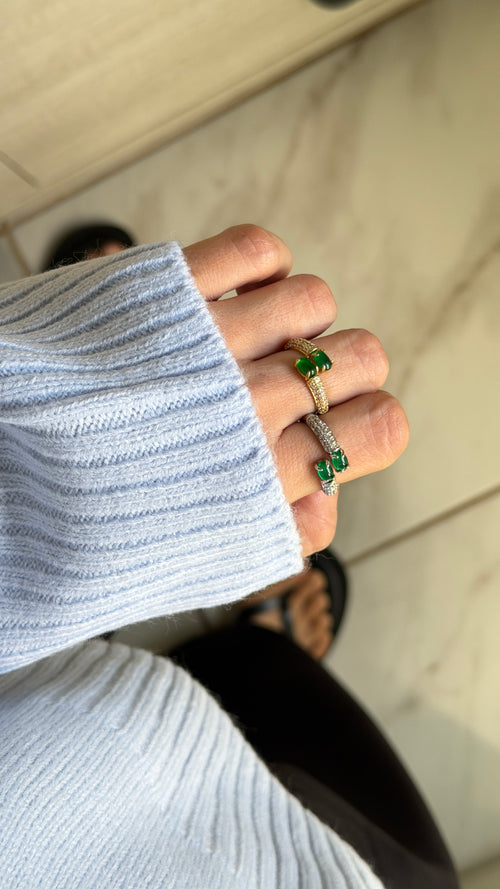 Anillo Gaia Jade Gold