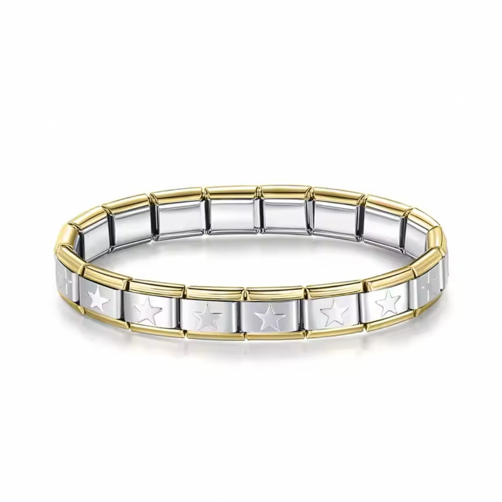 Pulsera Italian Silver + Gold
