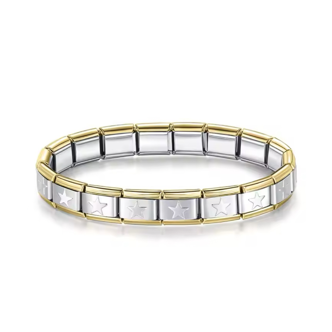 Pulsera Italian Silver + Gold