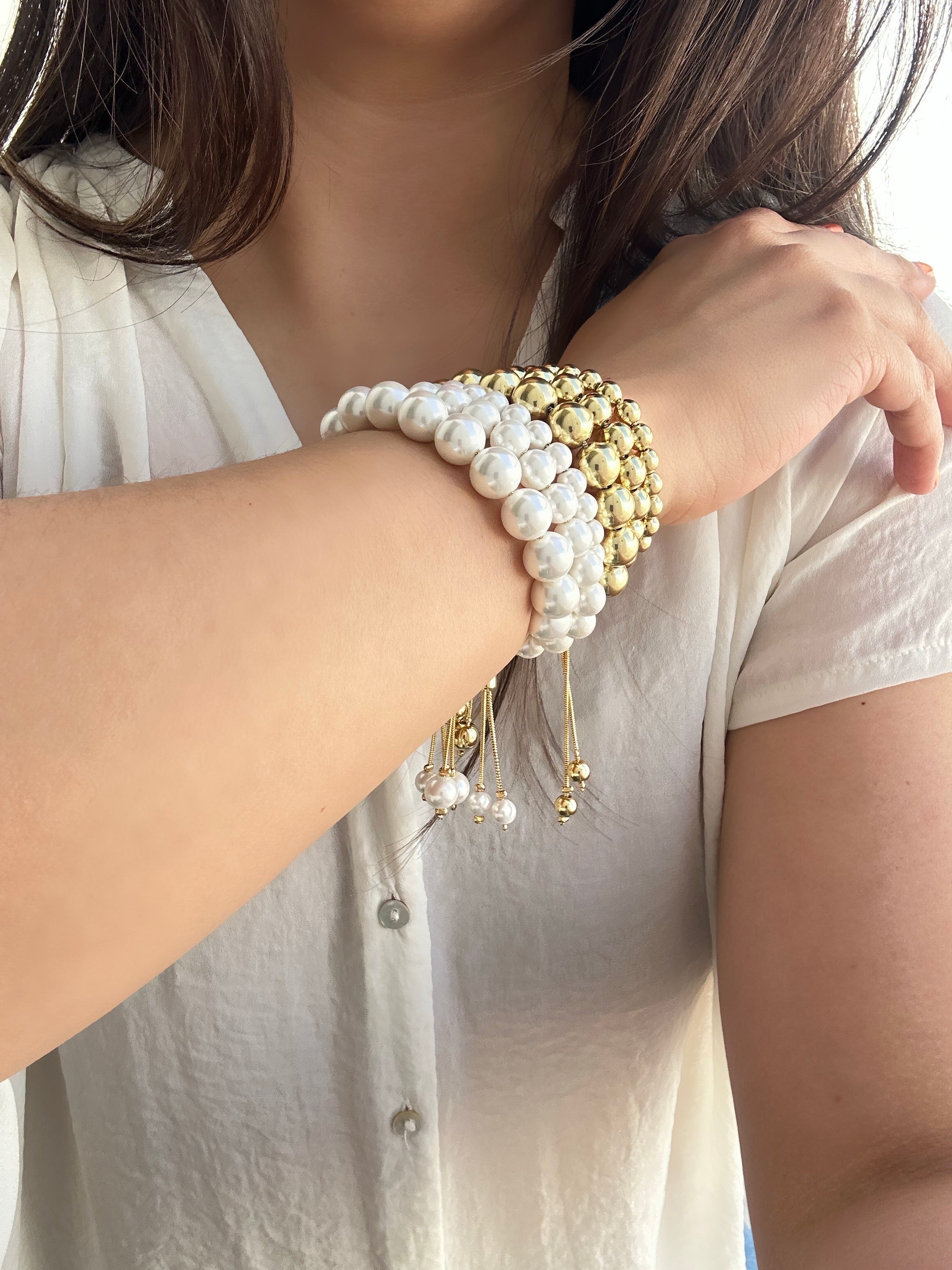 Pulsera White Pearl